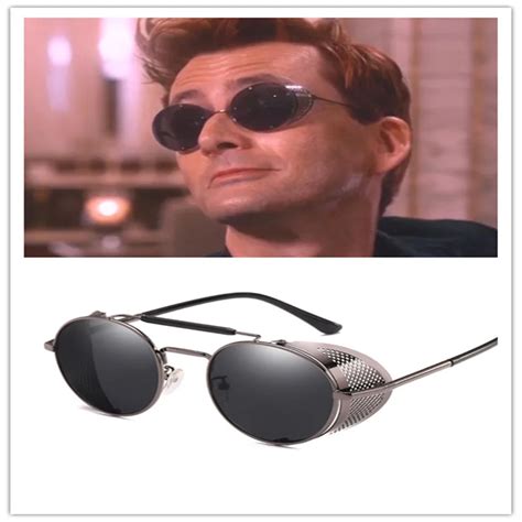 why does crowley wear sunglasses